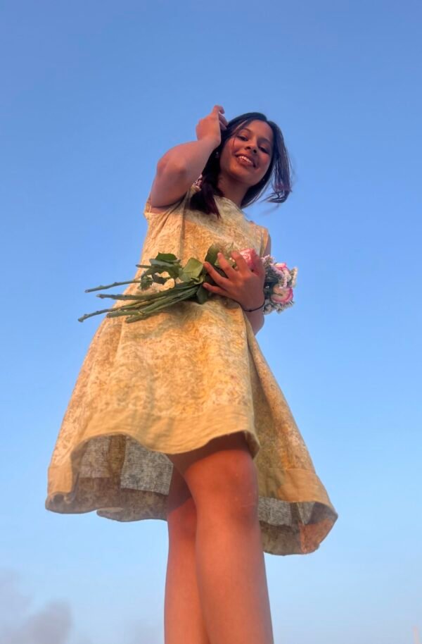 Eco Printed Marigold Tunic Dress