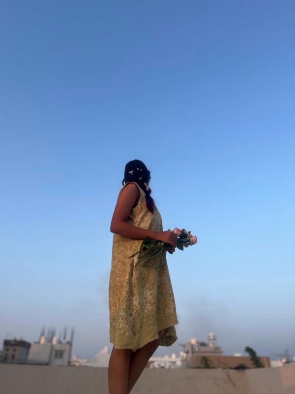 Eco Printed Marigold Tunic Dress - Image 2