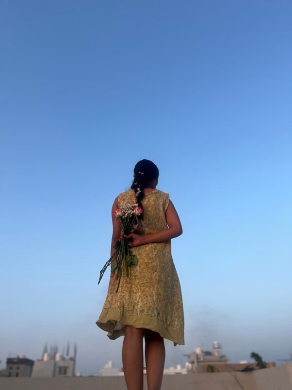 Eco Printed Marigold Tunic Dress - Image 5