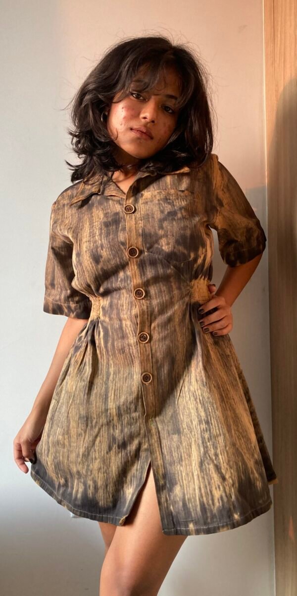 Brush Stroke Shirt Dress - Image 4