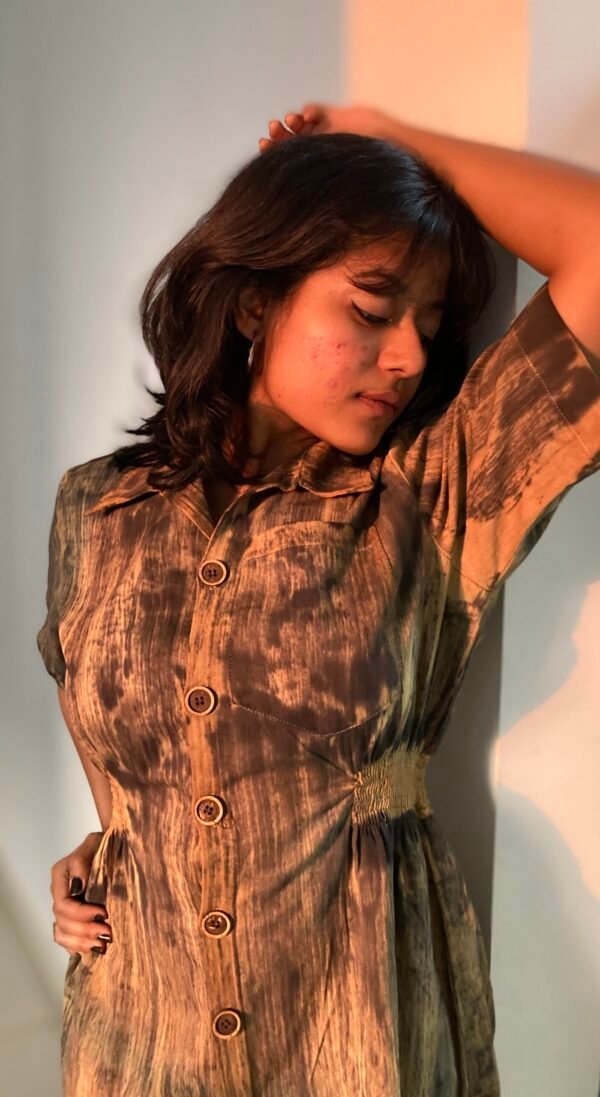 Brush Stroke Shirt Dress