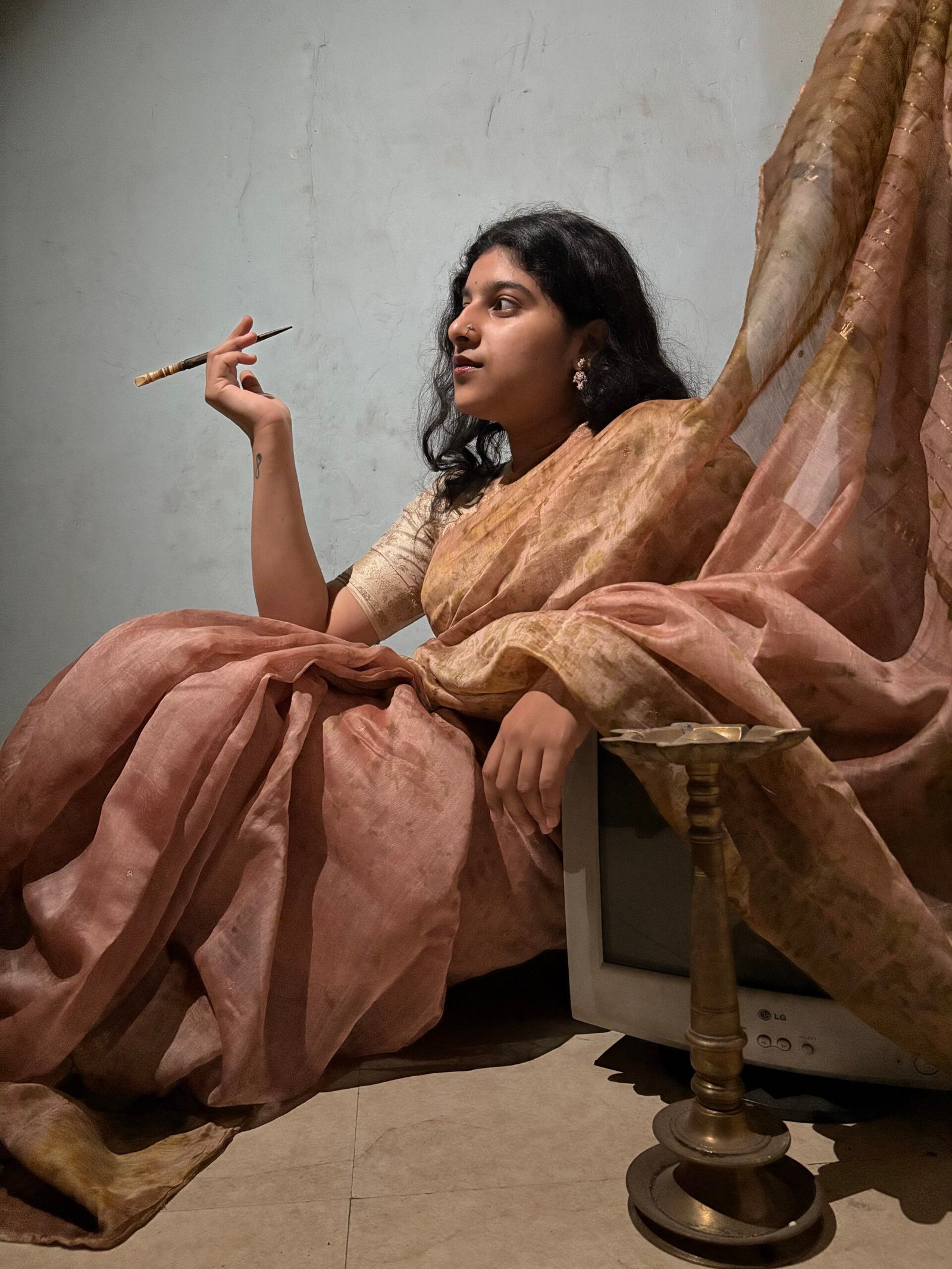 Rakta tara Chanderi Silk Saree - Image 6