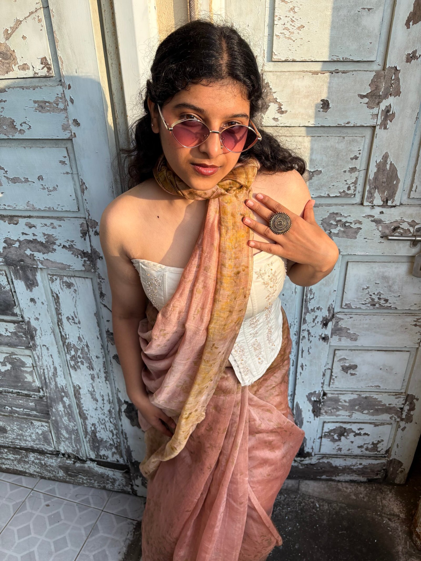 Rakta tara Chanderi Silk Saree - Image 5