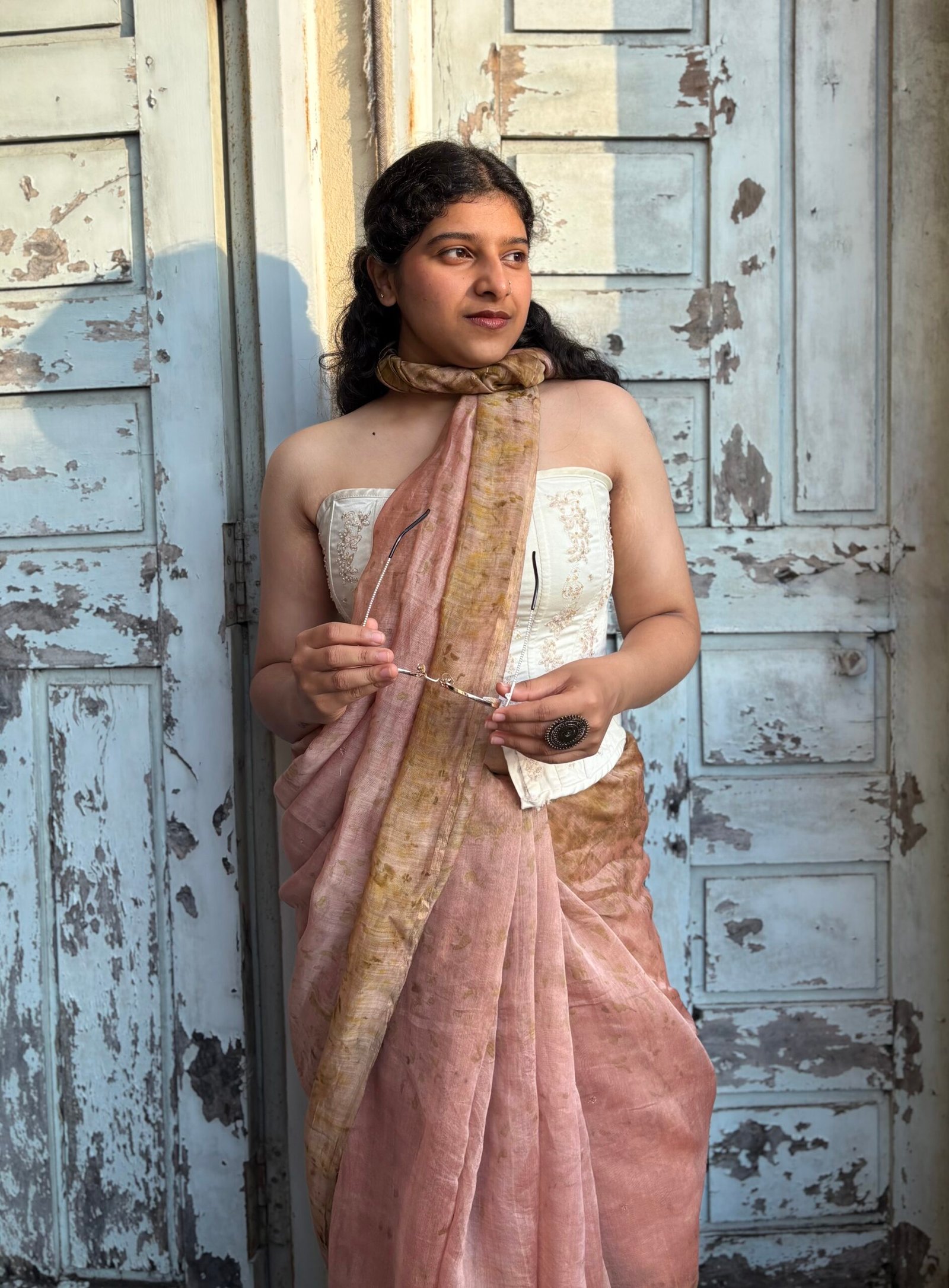 Rakta tara Chanderi Silk Saree - Image 4